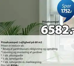 JYSK Priseksempel: Lejlighed på 60 m2 tilbud