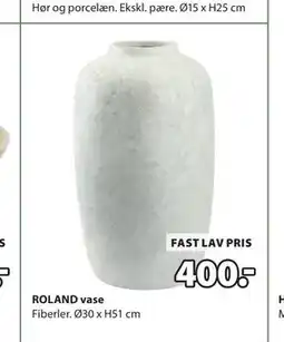JYSK ROLAND vase tilbud