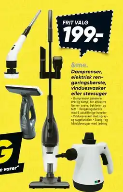 Bilka Damprenser, elektrisk rengøringsbørste, vinduesvasker eller støvsuger tilbud