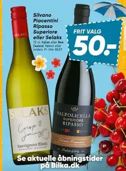 Bilka Silvano Piacentini Ripasso Superiore eller Selaks tilbud