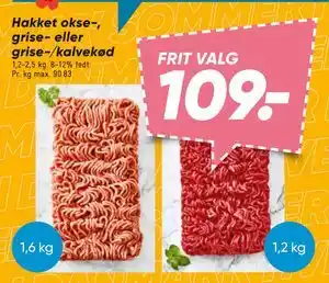 Bilka Hakket okse-, grise- eller grise-/kalvekød tilbud