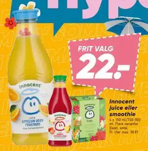 Bilka Innocent juice eller smoothie tilbud