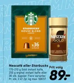 Bilka Nescafé eller Starbucks tilbud