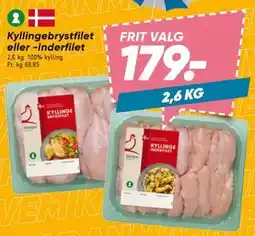 Bilka Kyllingebrystfilet eller -inderfilet tilbud