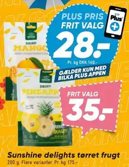 Bilka Sunshine delights tørret frugt tilbud