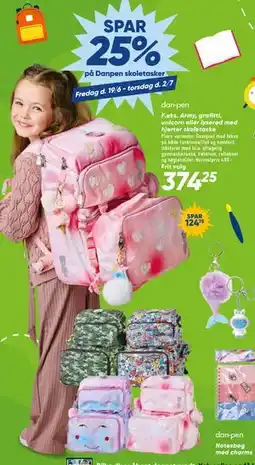 Bilka Army, grafitti, unicorn eller lyserød med hjerter skoletaske tilbud
