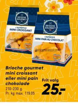 Bilka Brioche gourmet mini croissant eller mini pain chokolade tilbud