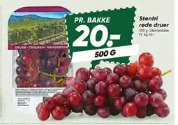 Bilka Stenfri røde druer tilbud