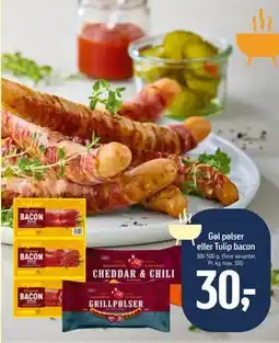 Føtex Gøl pølser eller Tulip bacon tilbud