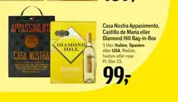 Føtex Casa Nostra Appasimento, Castillo de Maria eller Diamond Hill Bag-in-Box tilbud