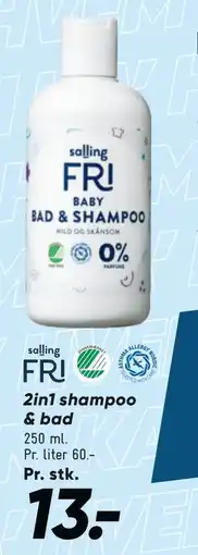 Bilka 2in1 shampoo & bad tilbud