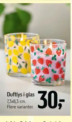 Føtex Duftlys i glas tilbud
