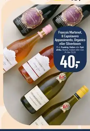 Francois Martenot, Il Capolavoro Appassimento, Organico eller Silverboom