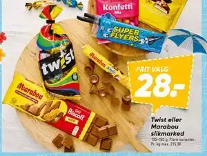 Bilka Twist eller Marabou slikmarked tilbud