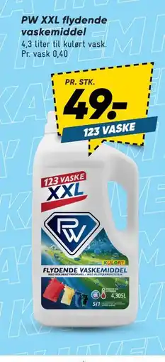 Bilka PW XXL flydende vaskemiddel tilbud