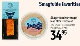 Føtex Skagenfood varmrøget laks eller fiskesalat tilbud