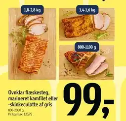 Føtex Ovnklar flæskesteg, marineret kamfilet eller -skinkeculotte af gris tilbud