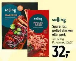 Føtex Spareribs, pulled chicken eller pork tilbud