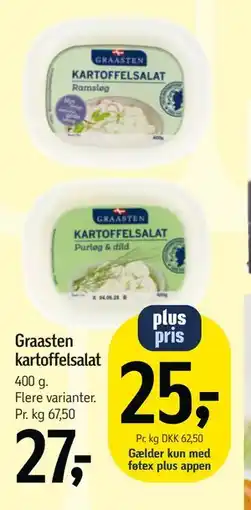 Føtex Graasten kartoffelsalat tilbud