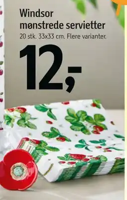 Føtex Windsor mønstrede servietter tilbud
