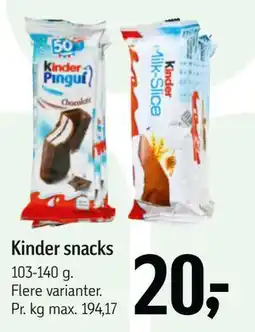 Føtex Kinder snacks tilbud