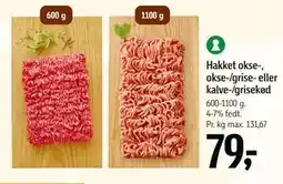 Føtex Hakket okse-, okse-/grise- eller kalve-/grisekød tilbud