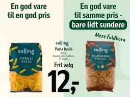 Føtex salling Pasta fusilli tilbud