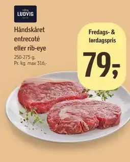 Føtex Håndskåret entrecoté eller rib-eye tilbud
