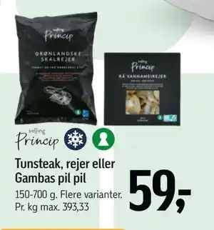 Føtex Tunsteak, rejer eller Gambas pil pil tilbud