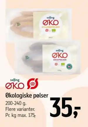 Føtex Økologiske pølser tilbud