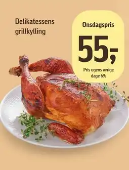 Føtex Delikatessens grillkylling tilbud