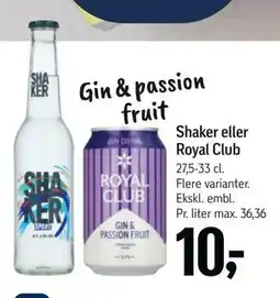Føtex Shaker eller Royal Club tilbud