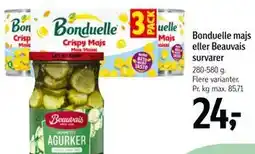 Føtex Bonduelle majs eller Beauvais survarer tilbud