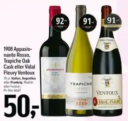 Føtex 1908 Appasionante Rosso, Trapiche Oak Cask eller Vidal Fleury Ventoux tilbud