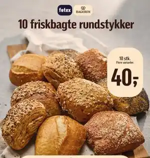 Føtex 10 friskbagte rundstykker tilbud