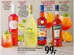 Føtex Aperol, Bottega Limoncino, Ramazotti Arancia 0% eller Sarti Rosa tilbud
