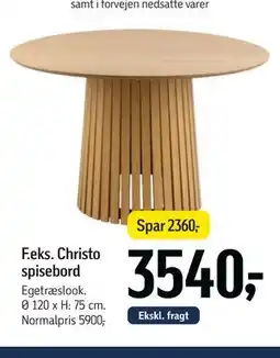 Føtex Christo spisebord tilbud