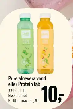 Føtex Pure aloevera vand eller Protein lab tilbud