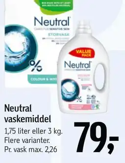 Føtex Neutral vaskemiddel tilbud