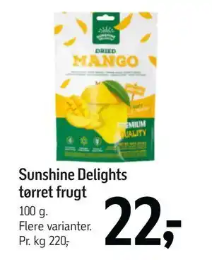 Føtex Sunshine Delights tørret frugt tilbud