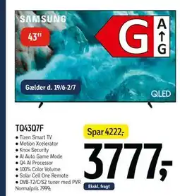 Føtex SAMSUNG TQ43Q7F tilbud