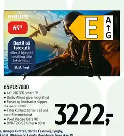 Føtex PHILIPS 65PUS7000 tilbud