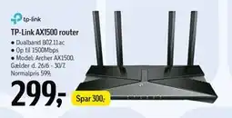 Føtex TP-Link AX1500 router tilbud