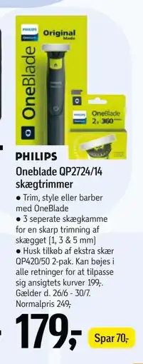 Føtex Oneblade QP2724/14 skægtrimmer tilbud