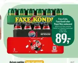 Føtex Coca-Cola, Faxe Kondi eller Pepsi Max sodavand tilbud