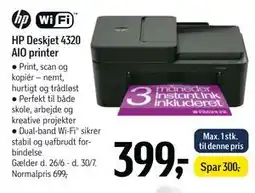 Føtex HP Deskjet 4320 AIO printer tilbud