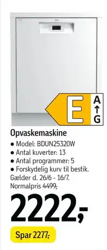 Føtex Opvaskemaskine tilbud