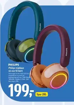 Føtex Philips trådløse on-ear til børn tilbud