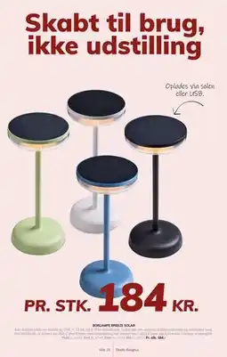 Daells Bolighus BORLAMPE BREEZE SOLAR tilbud