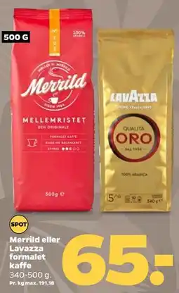 Netto Merrild eller Lavazza formalet kaffe tilbud